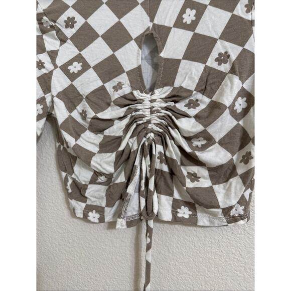 Pac Cares, Multicolor Crop Top, Long Sleeve, Small - Picture 2 of 4